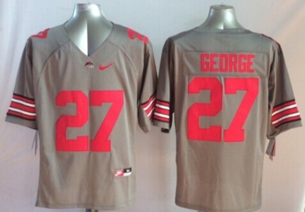 Men's Ohio State Buckeyes Eddie George #27 Gray Jersey